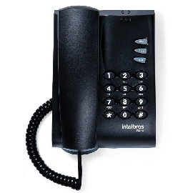 Telefone Pleno Preto-Intelbras