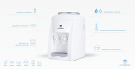 Bebedouro Mesa K31 Branco Compressor 220V-Karina