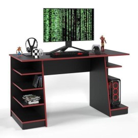 Mesa Gamer Preto/Vermelho- Humagui