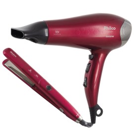 Kit Secador/Prancha PKT3250 Cherry 220V-Philco