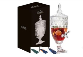 Suqueira Dispenser Cristal Para Bebida 3,0 Litros Class Home
